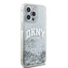 Кейс DKNY Liquid Glitter Big Logo за iPhone 15 Pro бял