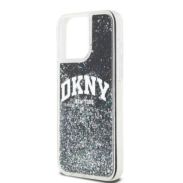 Кейс DKNY Liquid Glitter Big Logo за iPhone 15 Pro Max черен