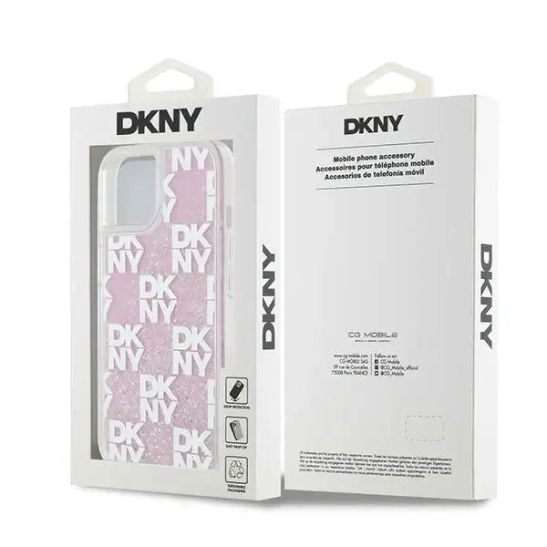 Кейс DKNY Liquid Glitter Multilogo за iPhone 15 / 14