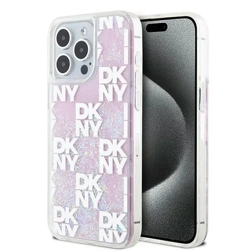 Кейс DKNY Liquid Glitter Multilogo за iPhone 15 Pro