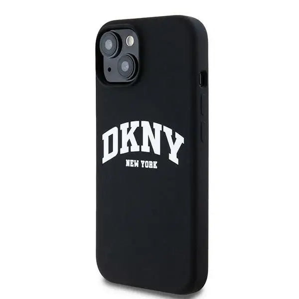 Кейс DKNY Liquid Silicone White Printed Logo MagSafe