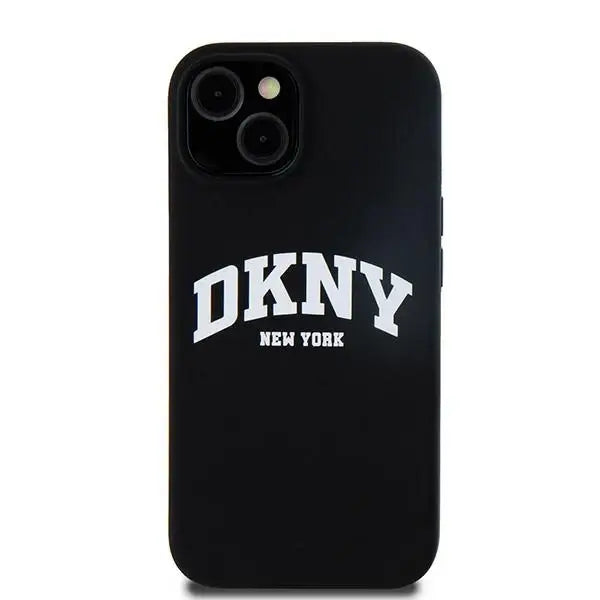 Кейс DKNY Liquid Silicone White Printed Logo MagSafe