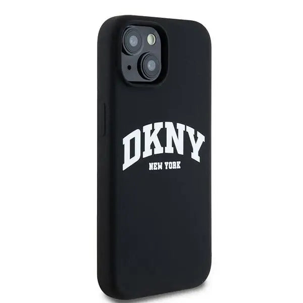 Кейс DKNY Liquid Silicone White Printed Logo MagSafe