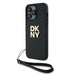 Кейс DKNY Wrist Strap Stock Logo за iPhone 14 Pro черна