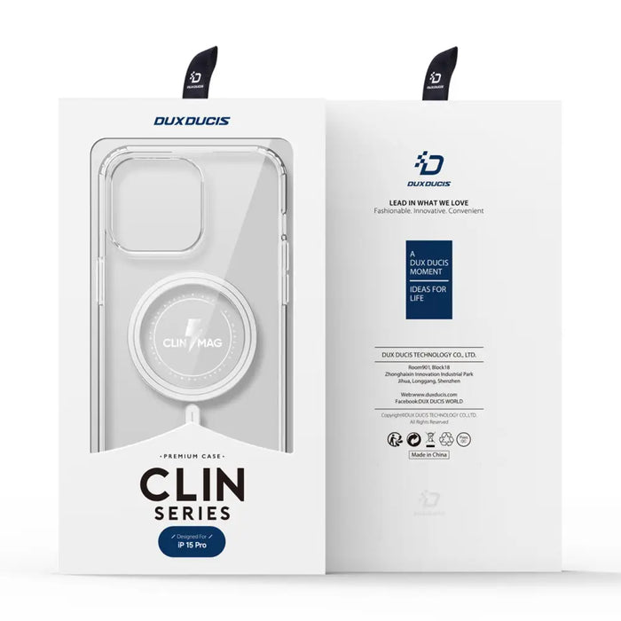 Кейс Dux Ducis Clin за iPhone 15 Pro MagSafe прозрачен