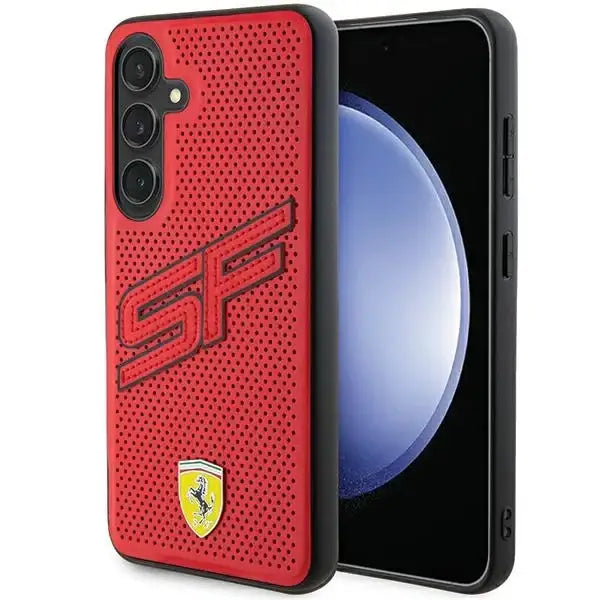 Кейс Ferrari Big SF Perforated за Samsung Galaxy S24 червен