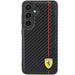 Кейс Ferrari Carbon Printed Line за Samsung Galaxy S24 черен