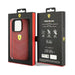 Кейс Ferrari Leather Stitched Lines за iPhone 15 Pro червен