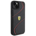 Кейс Ferrari Twist Metal Logo за iPhone 15 Plus черен