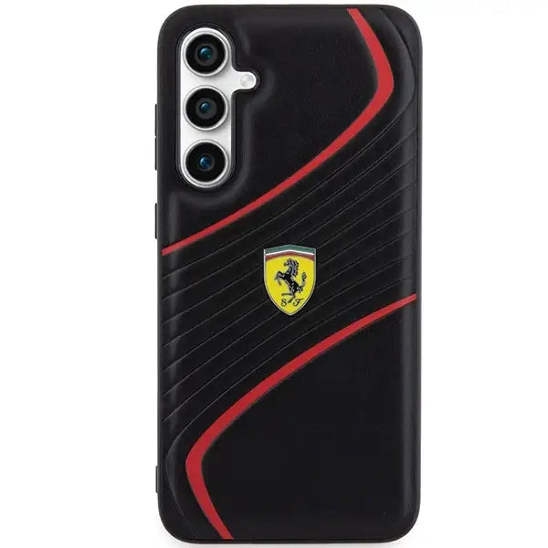 Кейс Ferrari Twist Metal Logo за Samsung Galaxy S23 FE черен