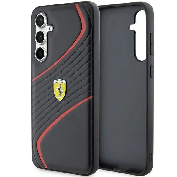 Кейс Ferrari Twist Metal Logo за Samsung Galaxy S23 FE черен