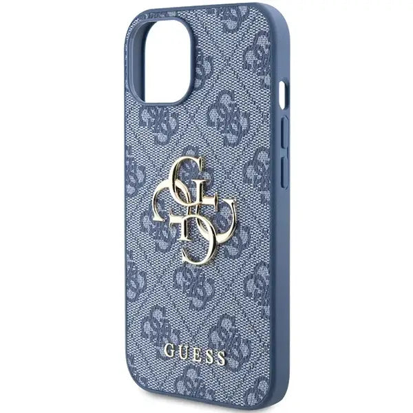 Кейс Guess 4G Big Metal Logo за iPhone 15/14/13 син