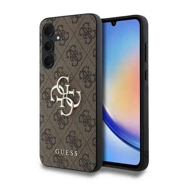 Кейс Guess 4G Big Metal Logo за Samsung Galaxy A35 кафяв