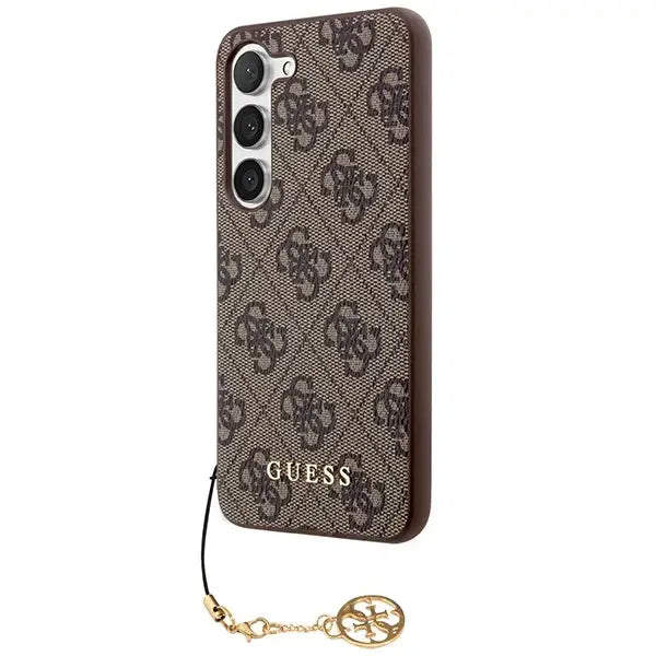 Кейс Guess 4G Charms Collection за Samsung Galaxy A35 кафяв