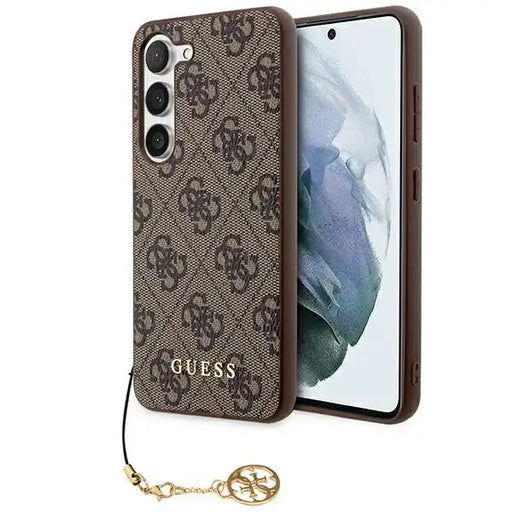 Кейс Guess 4G Charms Collection за Samsung Galaxy A35 кафяв