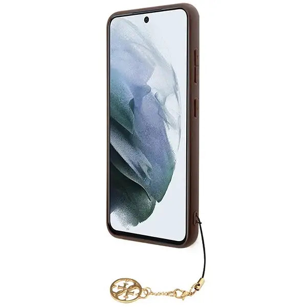 Кейс Guess 4G Charms Collection за Samsung Galaxy A35 кафяв