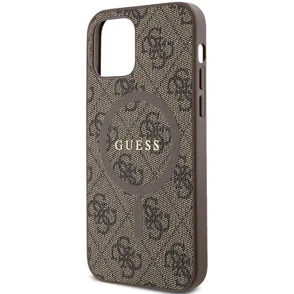 Кейс Guess 4G Collection Leather Metal Logo MagSafe