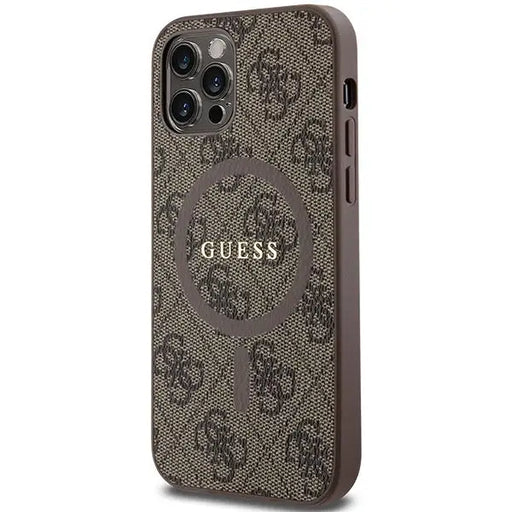 Кейс Guess 4G Collection Leather Metal Logo MagSafe