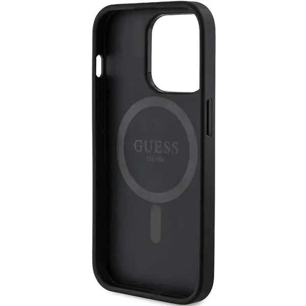 Кейс Guess 4G Collection Leather Metal Logo MagSafe