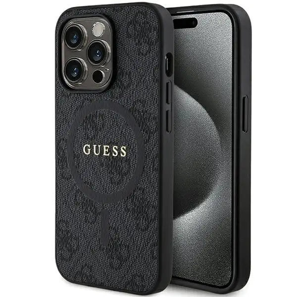 Кейс Guess 4G Collection Leather Metal Logo MagSafe