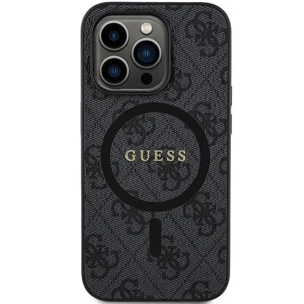 Кейс Guess 4G Collection Leather Metal Logo MagSafe