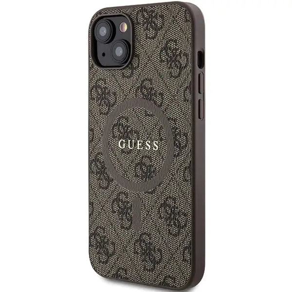 Кейс Guess 4G Collection Leather Metal Logo MagSafe