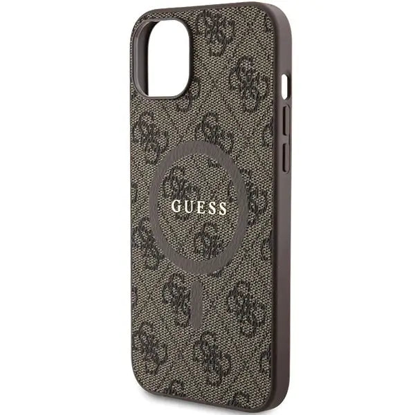 Кейс Guess 4G Collection Leather Metal Logo MagSafe