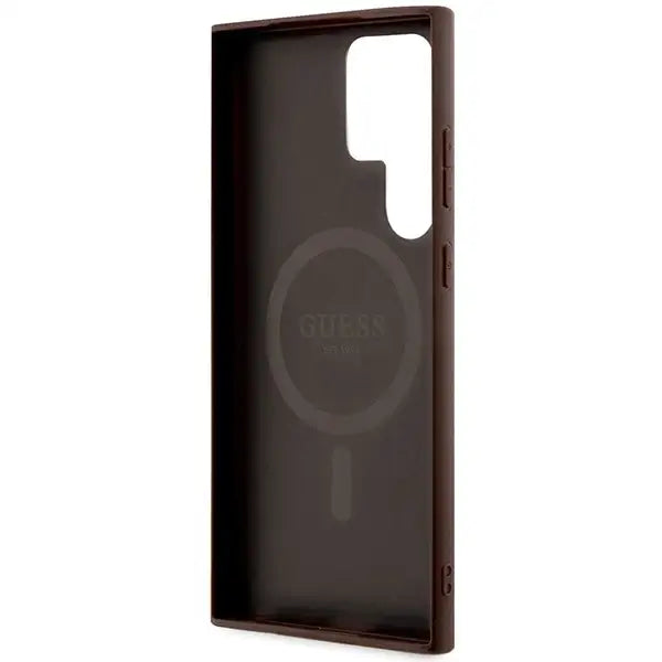 Кейс Guess 4G Collection Leather Metal Logo MagSafe