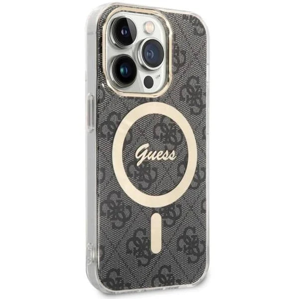 Кейс Guess 4G MagSafe за iPhone 14 Pro черен