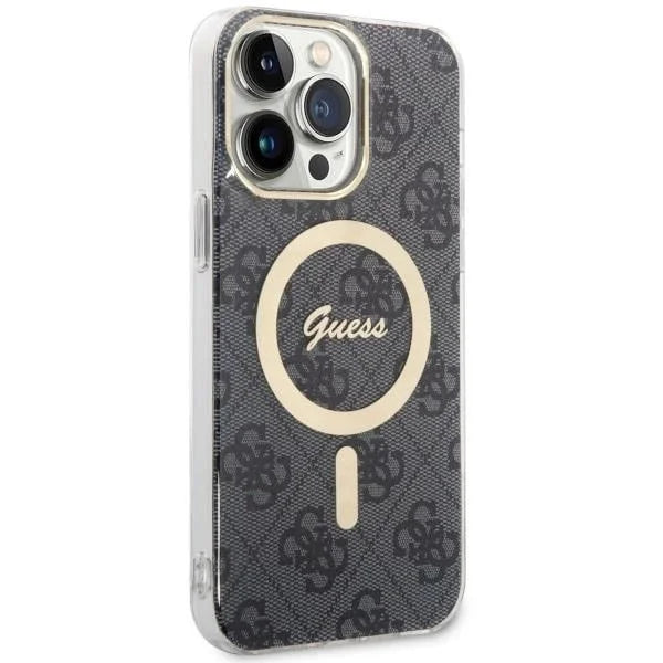 Кейс Guess 4G MagSafe за iPhone 14 Pro Max черен