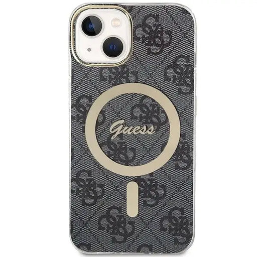 Кейс Guess 4G MagSafe за iPhone 15 Plus / 14 черен