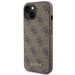 Кейс Guess 4G Metal Gold Logo за iPhone 15 кафяв