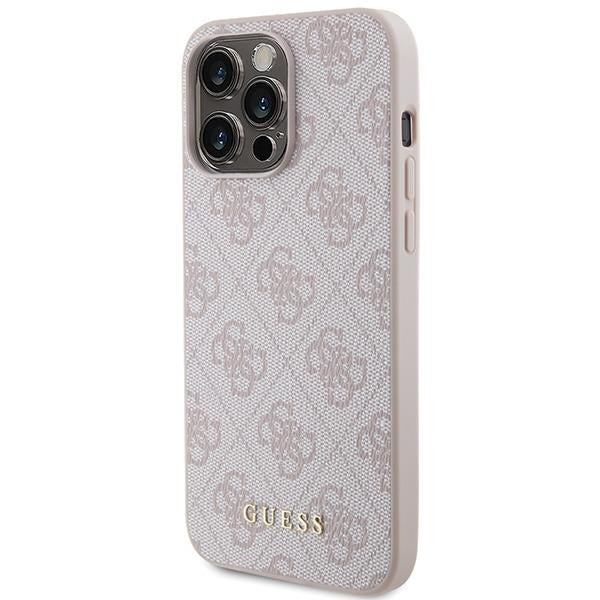 Кейс Guess 4G Metal Gold Logo за iPhone 15 Pro Max розов