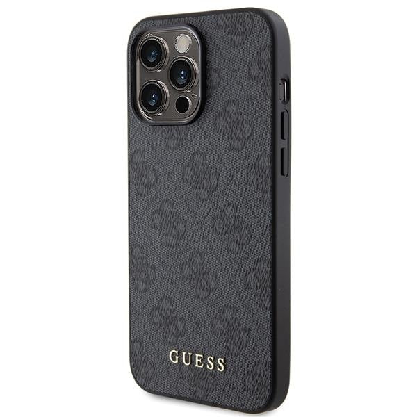 Кейс Guess 4G Metal Gold Logo за iPhone 15 Pro Max сив