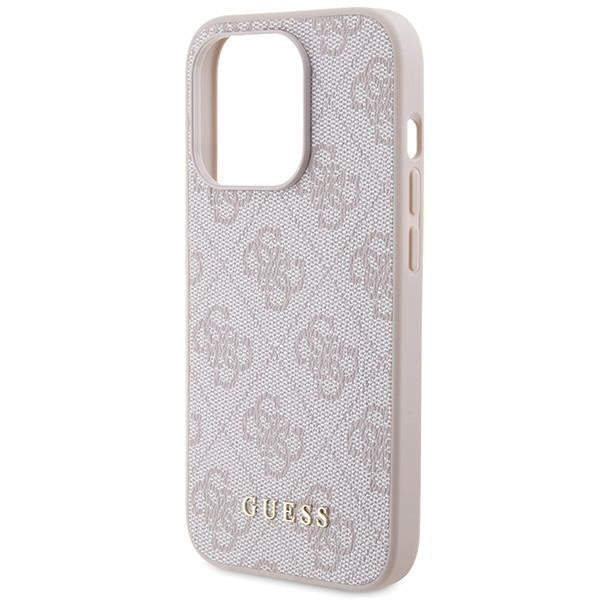 Кейс Guess 4G Metal Gold Logo за iPhone 15 Pro розов