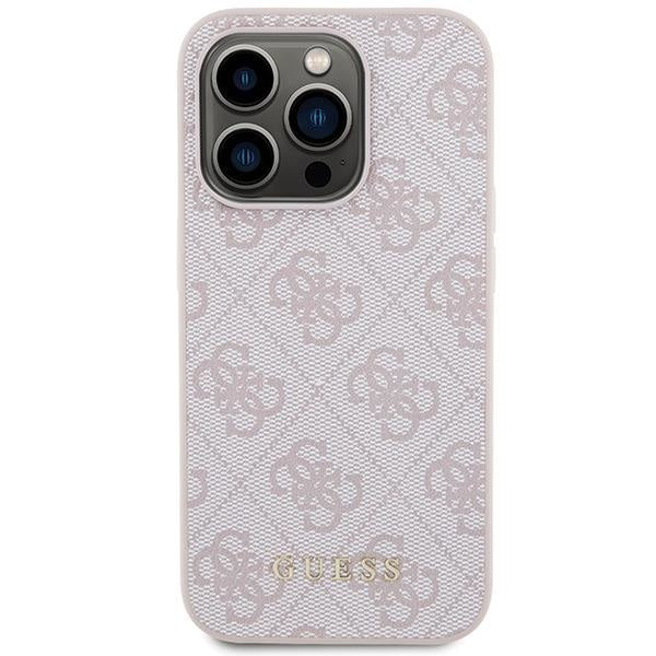 Кейс Guess 4G Metal Gold Logo за iPhone 15 Pro розов