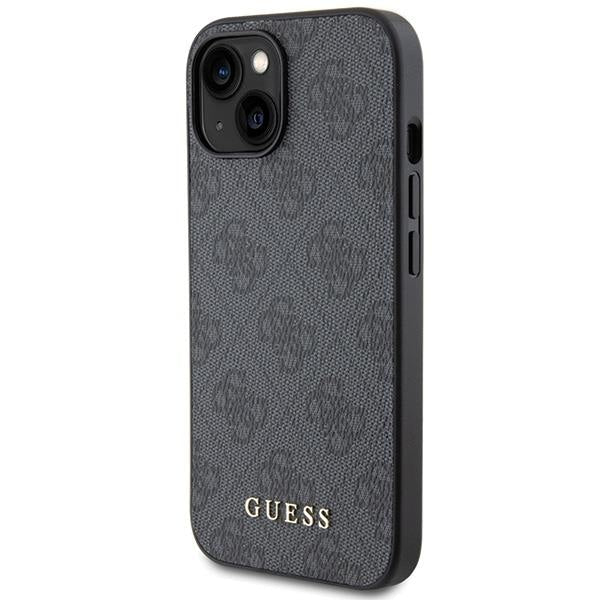 Кейс Guess 4G Metal Gold Logo за iPhone 15 сив