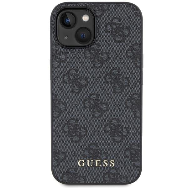 Кейс Guess 4G Metal Gold Logo за iPhone 15 сив