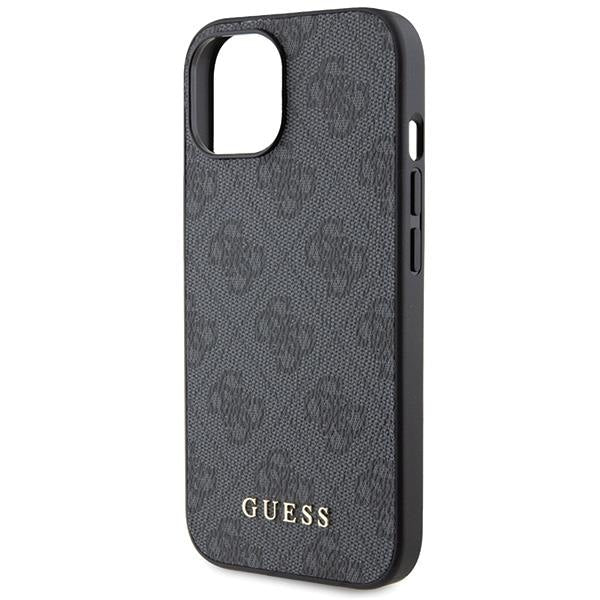 Кейс Guess 4G Metal Gold Logo за iPhone 15 сив