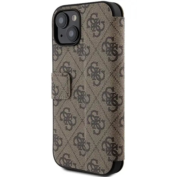 Кейс Guess 4G Metal Logo за iPhone 15 / 14 13 кафяв