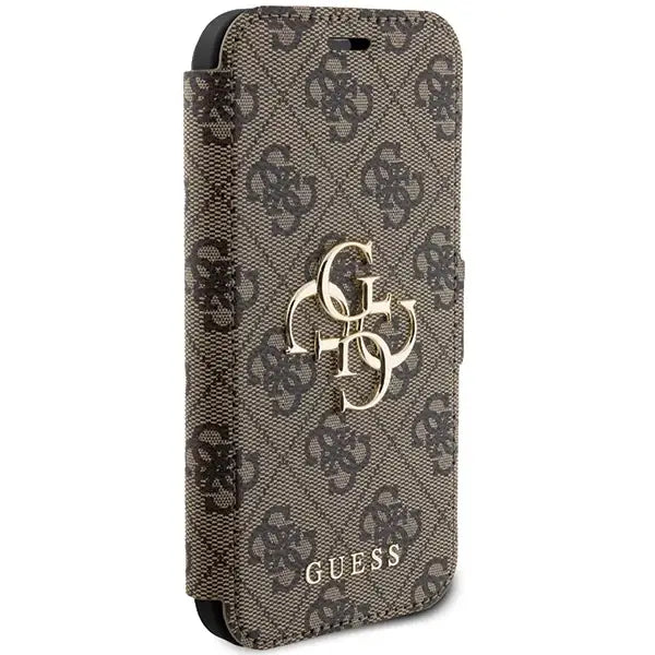 Кейс Guess 4G Metal Logo за iPhone 15 / 14 13 кафяв