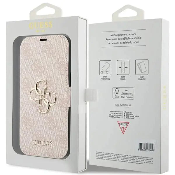 Кейс Guess 4G Metal Logo за iPhone 15 / 14 13 розов