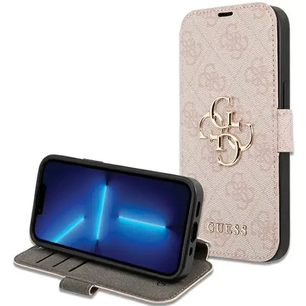 Кейс Guess 4G Metal Logo за iPhone 15 / 14 13 розов