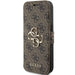 Кейс Guess 4G Metal Logo за iPhone 15 Pro кафяв