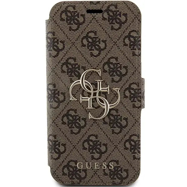 Кейс Guess 4G Metal Logo за iPhone 15 Pro кафяв