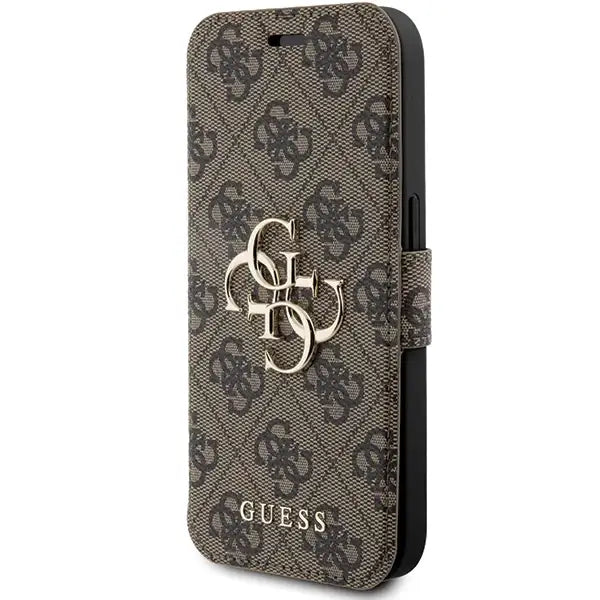 Кейс Guess 4G Metal Logo за iPhone 15 Pro Max кафяв