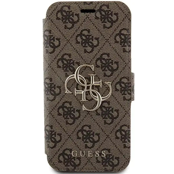 Кейс Guess 4G Metal Logo за iPhone 15 Pro Max кафяв