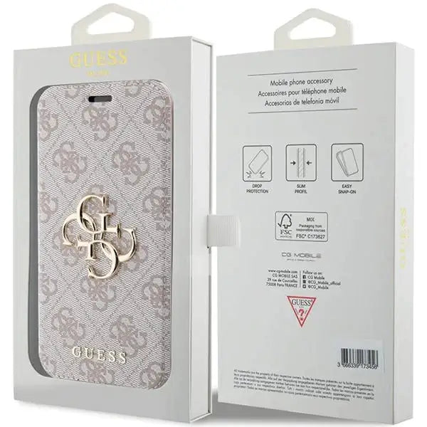 Кейс Guess 4G Metal Logo за iPhone 15 Pro Max розов