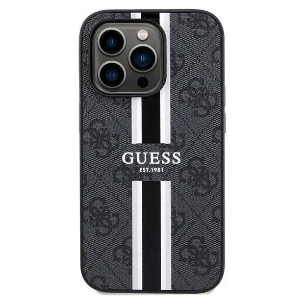 Кейс Guess 4G Printed Stripes MagSafe за iPhone 15