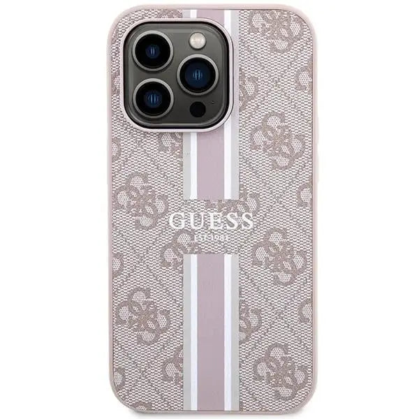 Кейс Guess 4G Printed Stripes MagSafe за iPhone 15